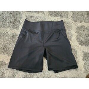 Women's FLX Black Biking Shorts With Zip Pockets Size XL